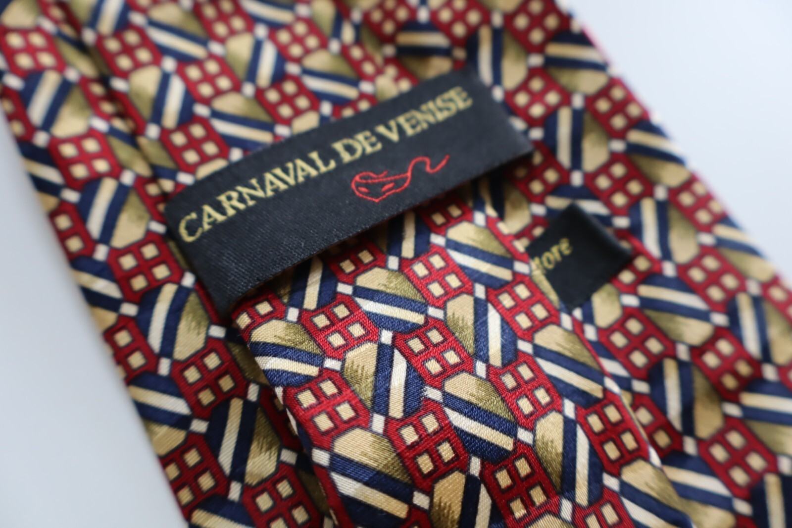 CARNAVAL DE VENISE 100% SILK TIE SETA CRAVATTA NECKTIE MADE IN ITALY CLASSIC