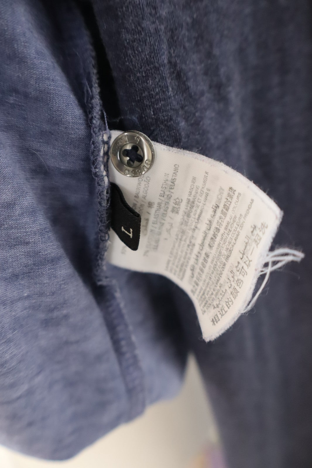GUESS MAGLIA T-SHIRT UOMO TG. L MAN SHIRT CASUAL VINTAGE COTONE CON BOTTONI