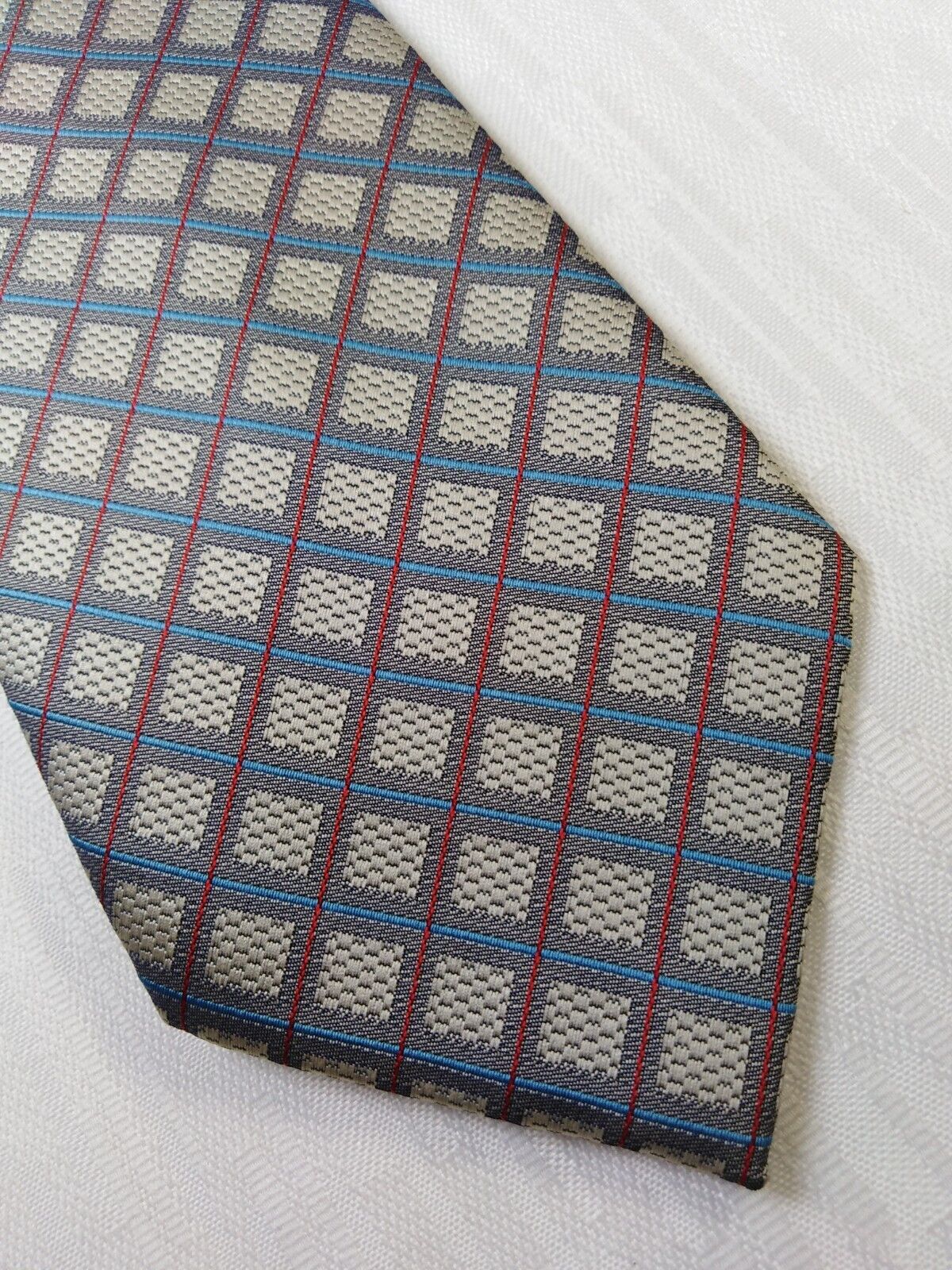 SCHAGARE 100% SETA SILK TIE CRAVATTA NECKTIE VINTAGE ITALY SELF TIPPED