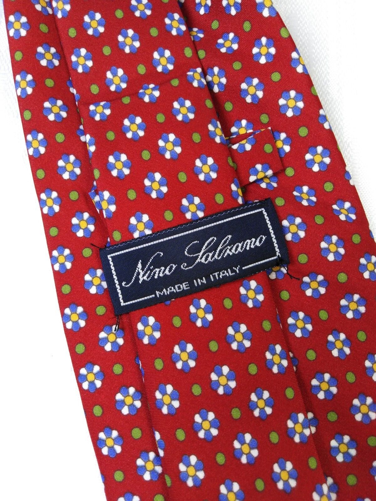 NINO SALZANO 100% SETA SILK TIE CRAVATTA NECKTIE ITALY VINTAGE