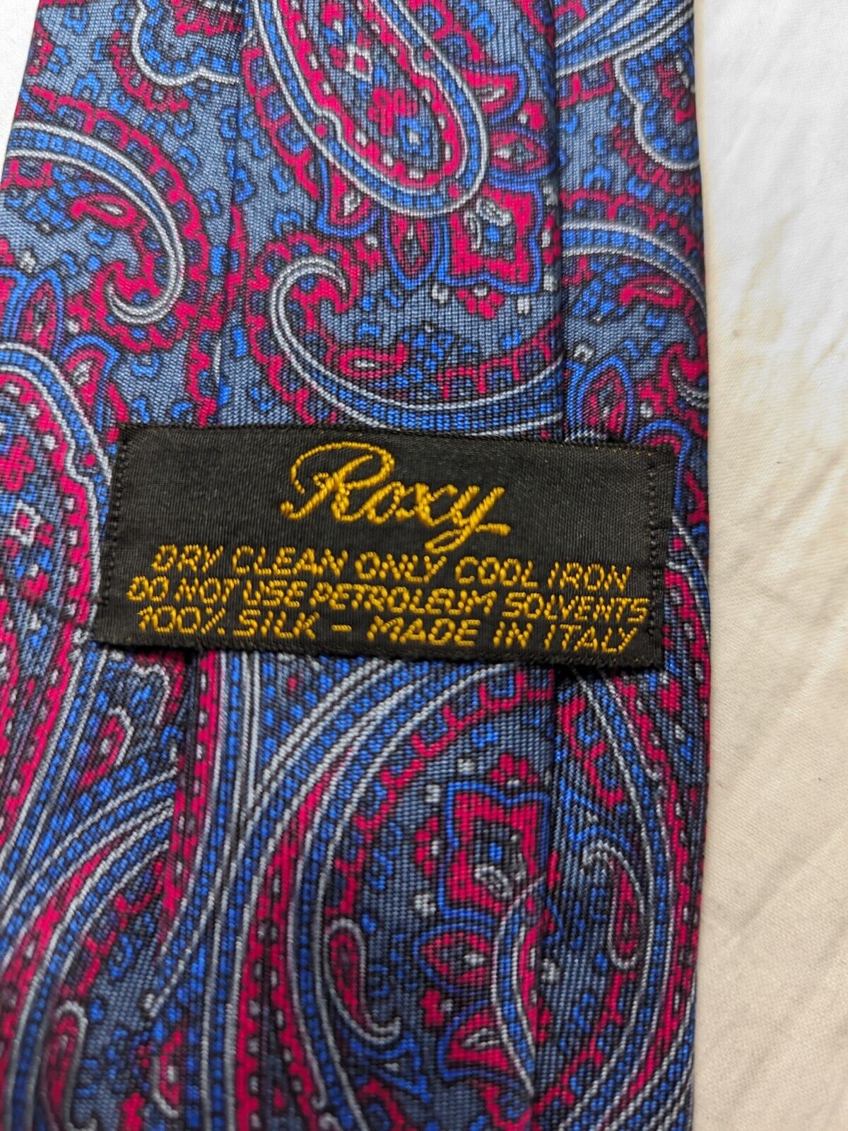 ROXY ROMA 100%  SILK TIE SETA CRAVATTA NECKTIE MADE IN ITALY