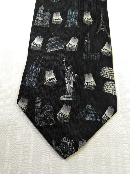 BARTON 100% SETA SILK  TIE CRAVATTA NECKTIE ITALY VINTAGE CLASSIC