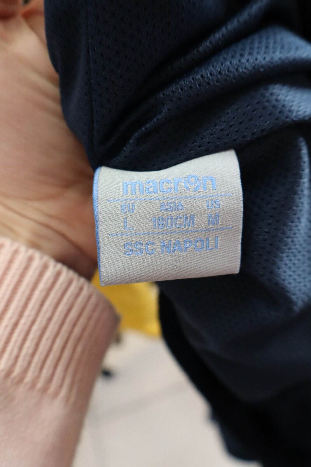 MACRON NAPOLI PANTALONE SPORT CALCIO UOMO TG L MAN SOCCER PANTS