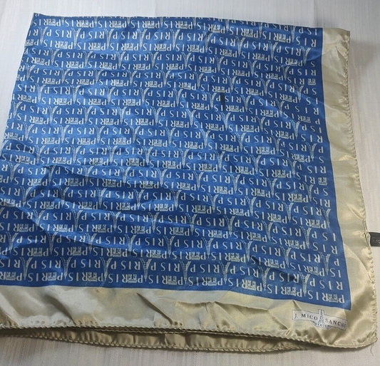 S. MICO SANCHO PARIS FOULARD  POLIESTERE SCARVES SCARF SQUARE