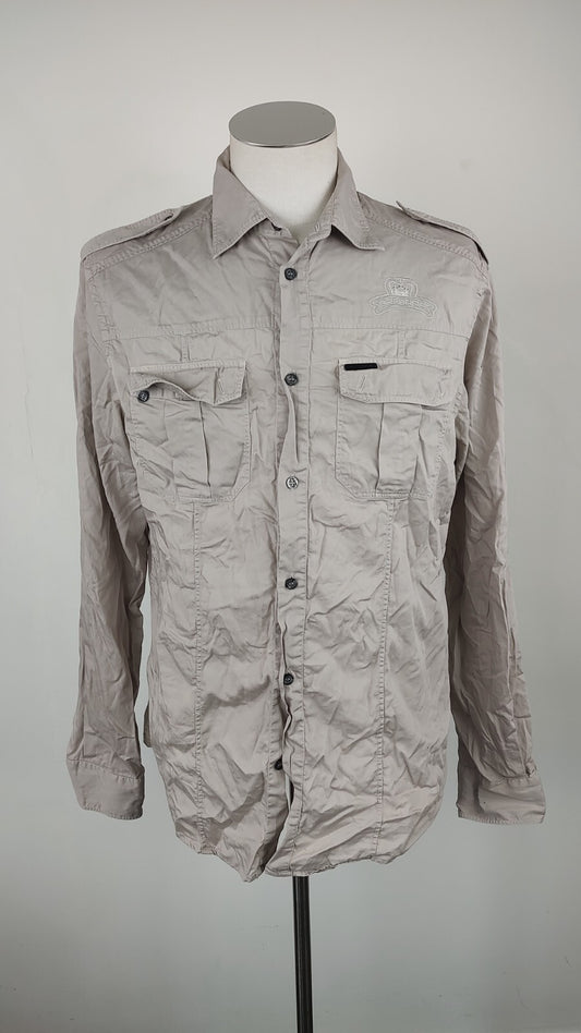 GIANFRANCO FERRE' JEANS CAMICIA UOMO COTONE TG 38 / 52  MAN CASUAL VINTAGE SHIRT