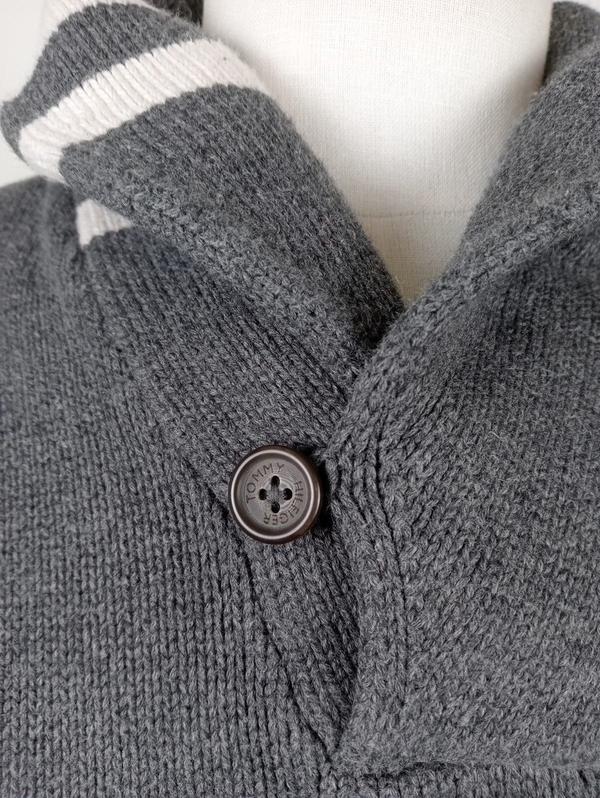 TOMMY HILFIGER MAGLIONE COTONE COTTON VINTAGE UOMO Tg. L MAN SWEATER CASUAL