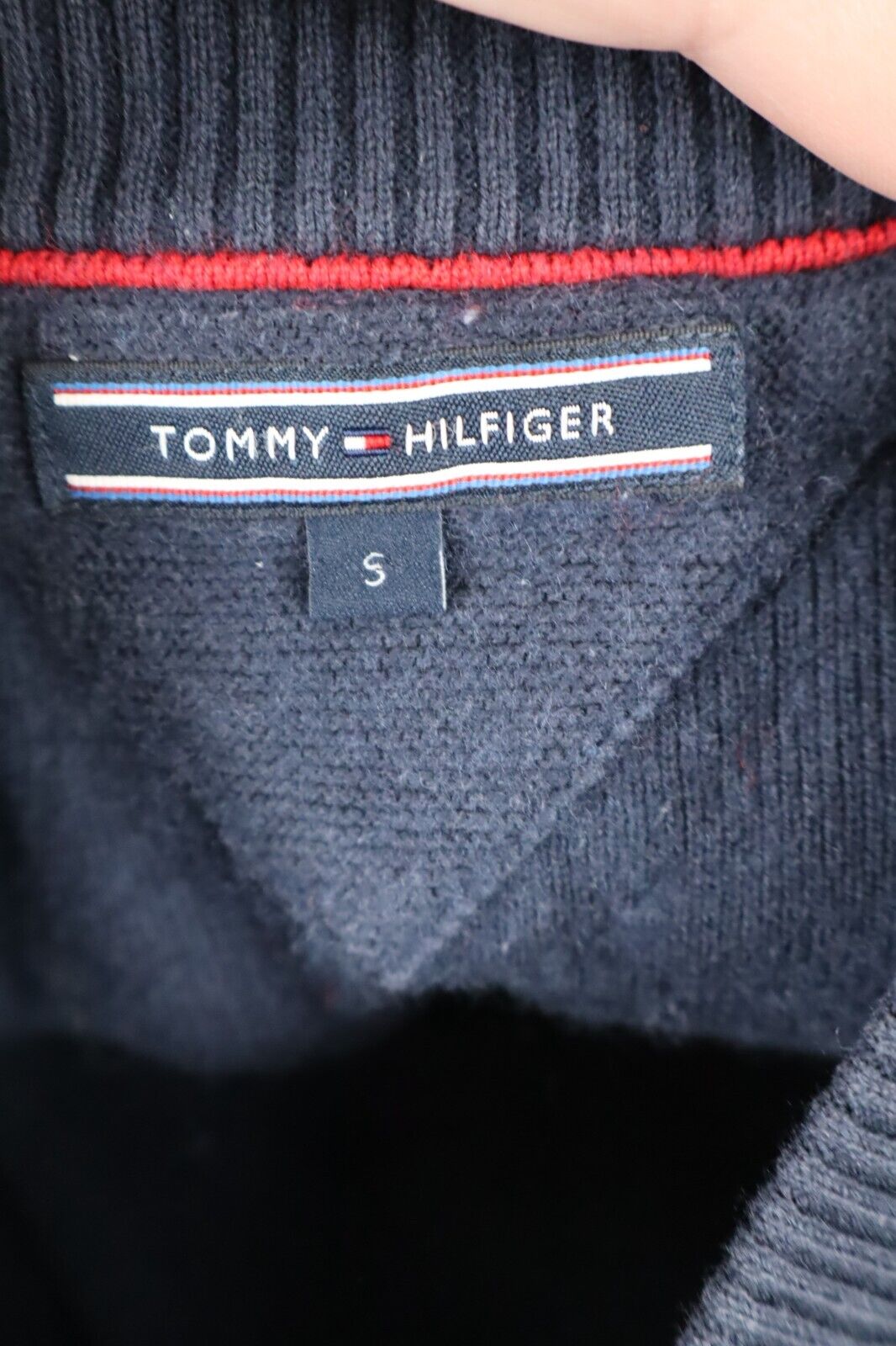 TOMMY HILFIGER MAGLIONE LANA WOOL VINTAGE UOMO Tg. S MAN SWEATER CASUAL