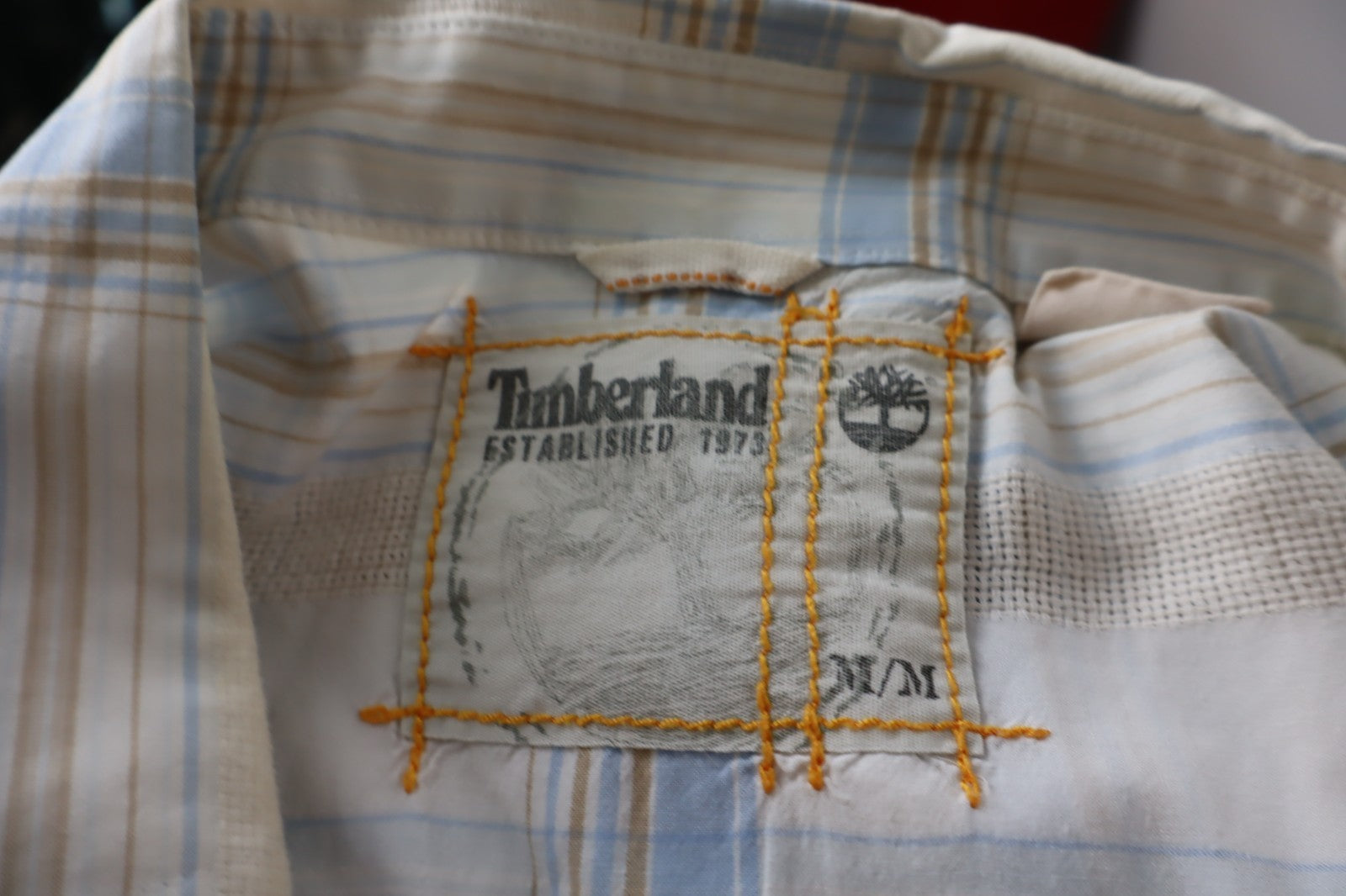 TIMBERLAND CAMICIA UOMO TG M MAN CASUAL VINTAGE SHIRT COTONE COTTON MANICA LUNGA