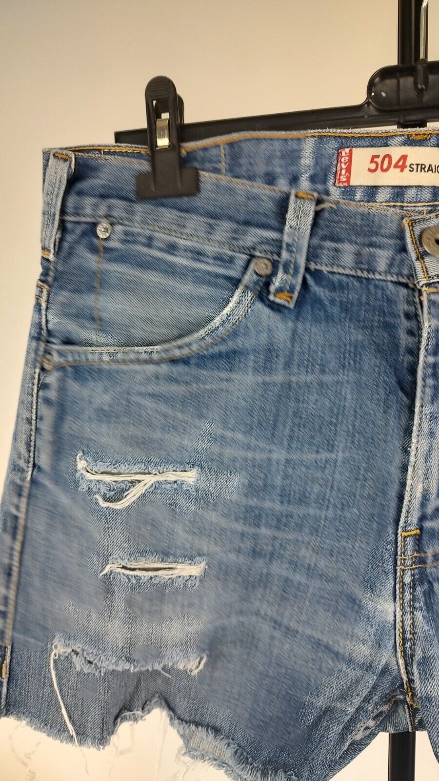LEVI'S 504 PANTALONCINO DENIM JEANS DONNA TG W33 WOMAN VINTAGE SHORTS
