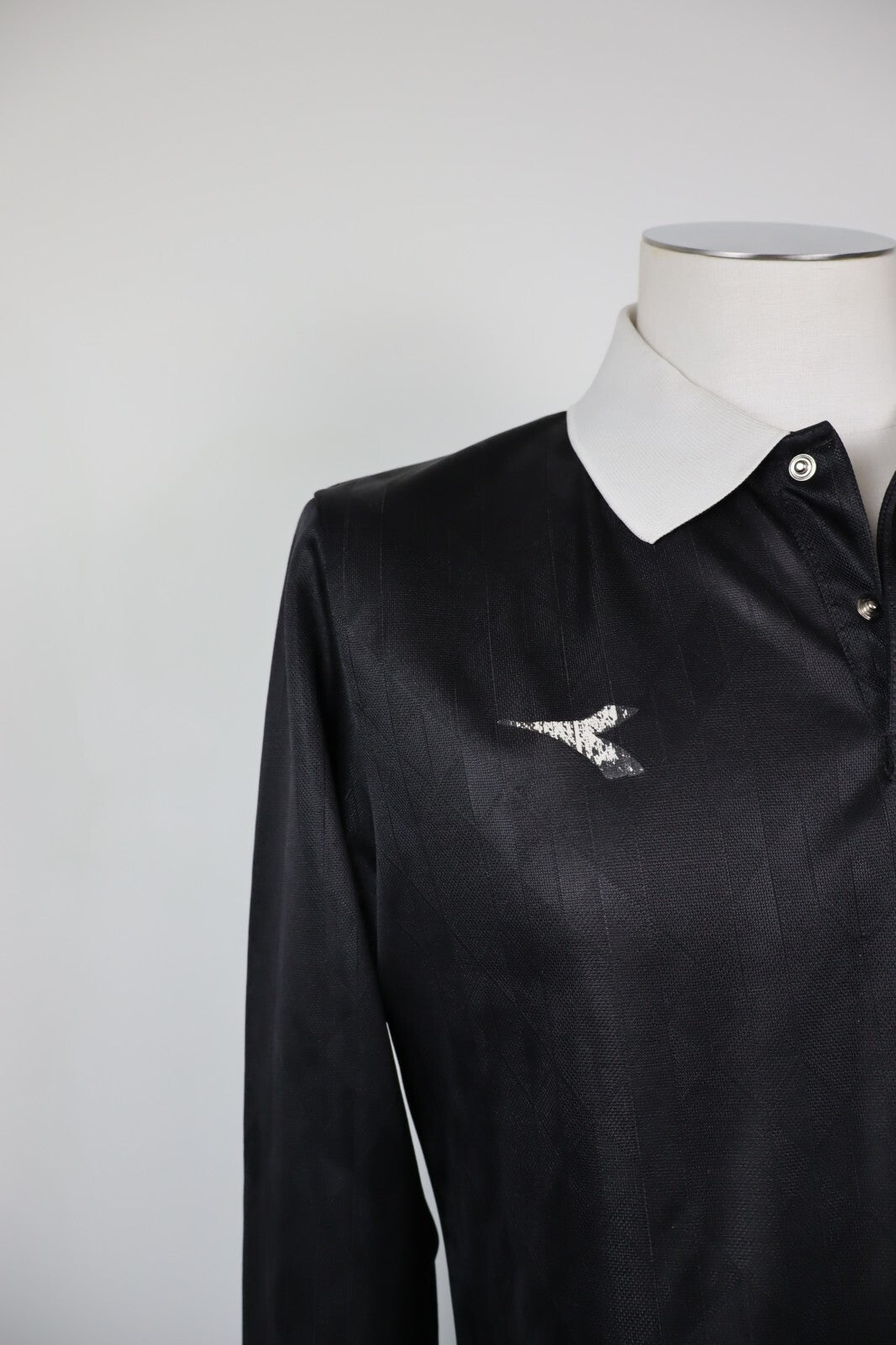 DIADORA ITALIA MAGLIA POLO CALCIO ARBITRO UOMO Tg 46 SOCCER MAN JERSEY VINTAGE