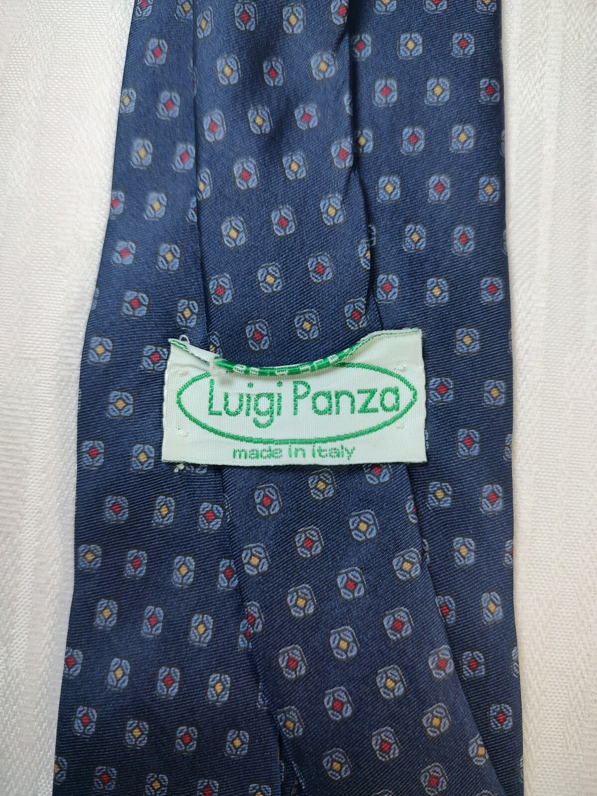 LUIGI PANZA 100% SILK TIE SETA CRAVATTA NECKTIE MADE IN ITALY CLASSIC