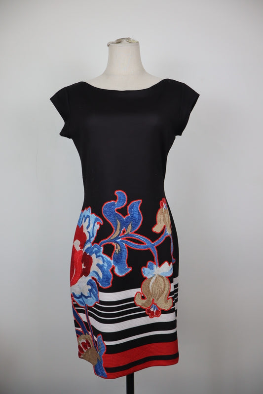 DESIGUAL VESTITO DONNA TG. M WOMAN CASUAL VINTAGE DRESS ABITO FLOREALE