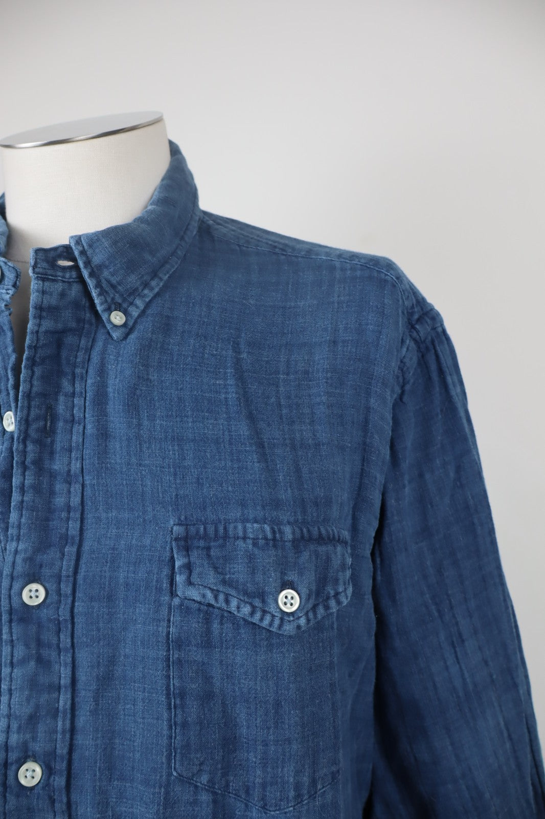 POLO RALPH LAUREN CAMICIA UOMO COTONE TG 2XL MAN CASUAL VINTAGE COTTON SHIRT