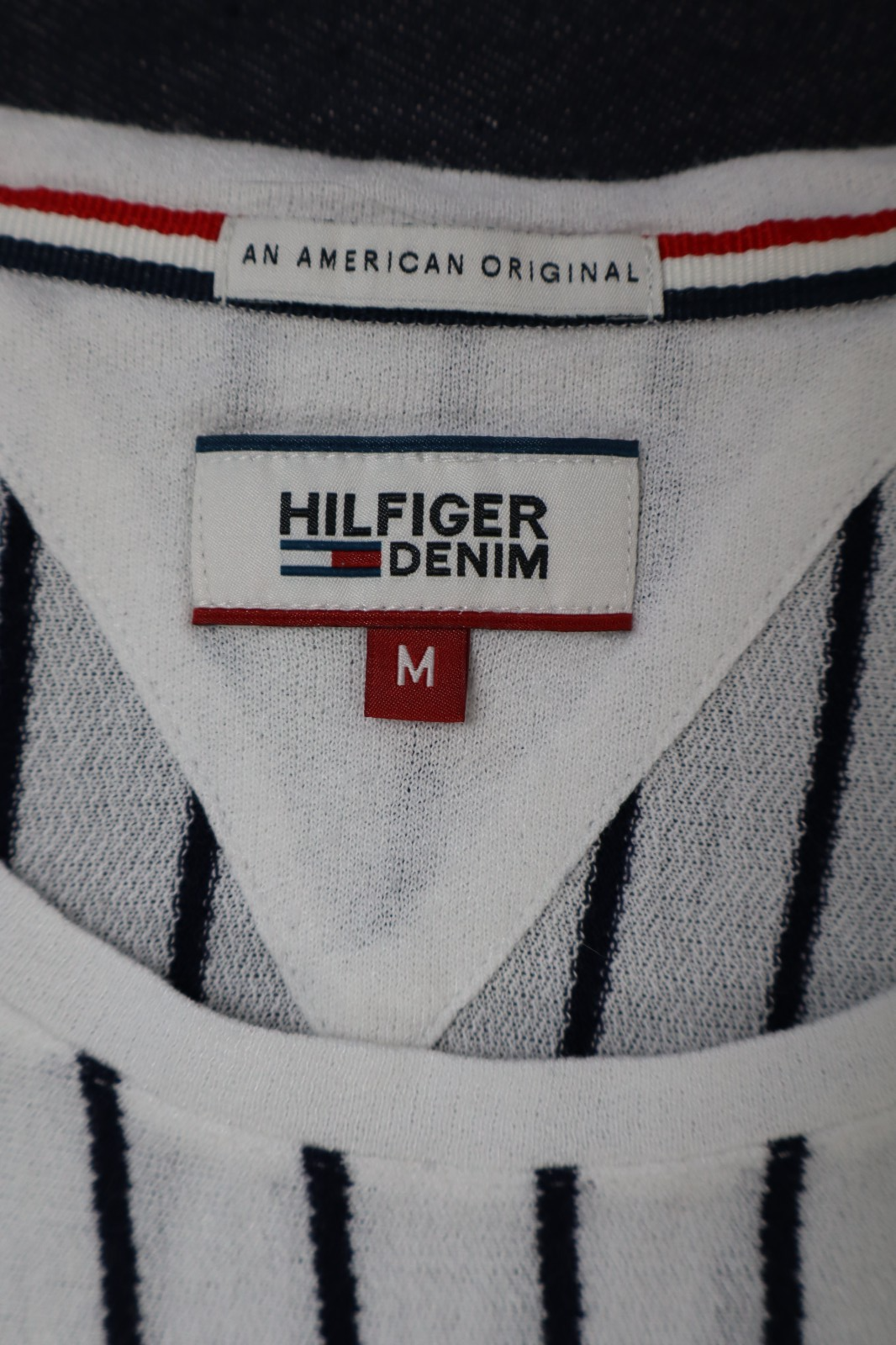 HILFIGER DENIM MAGLIA DONNA TG. M WOMAN CASUAL VINTAGE T-SHIRT MANICA  ALETTA