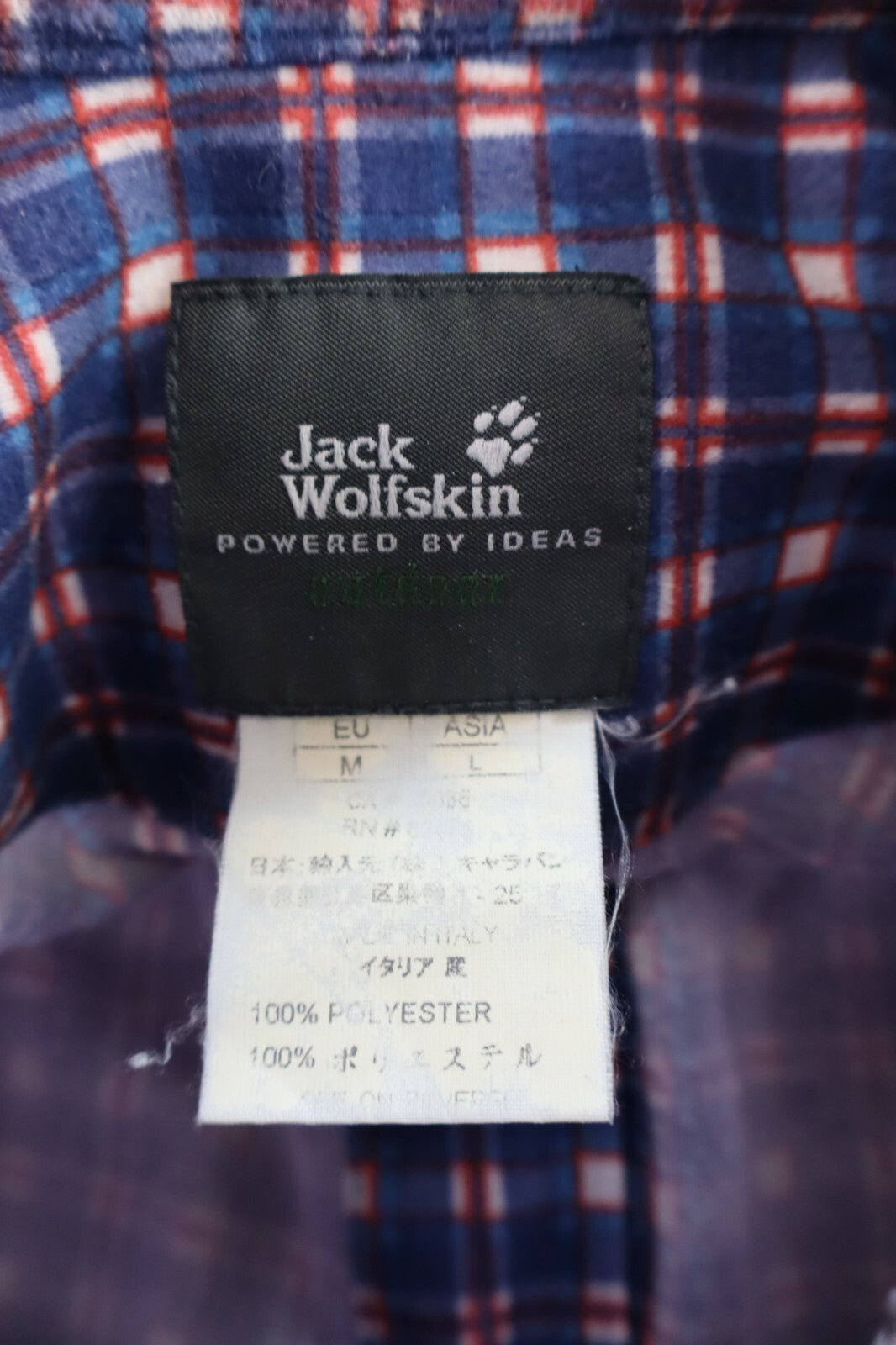 JACK WOLFSKIN CAMICIA UOMO TG. M MAN CASUAL VINTAGE SHIRT PILE TECNICA