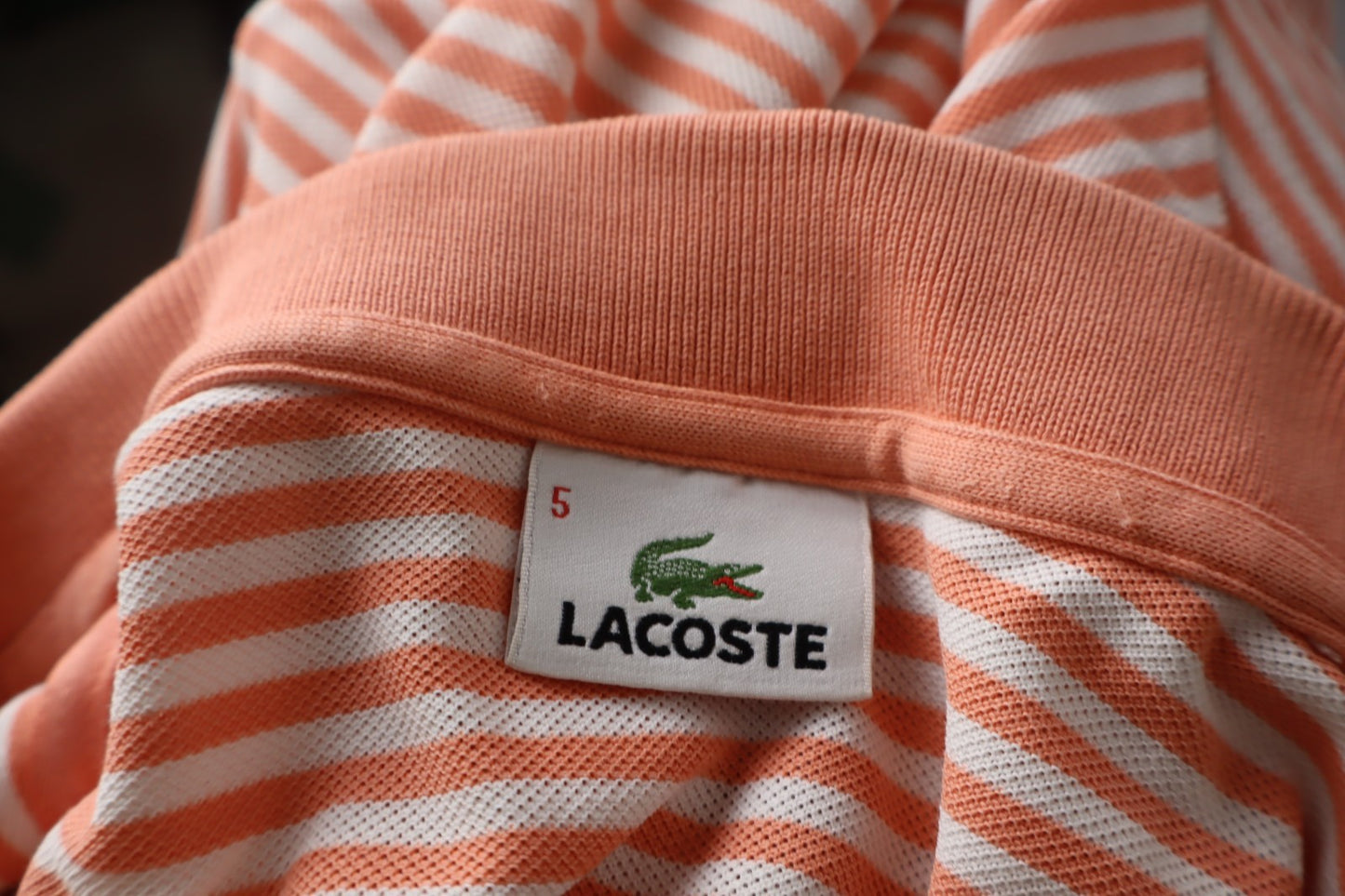 LACOSTE POLO MAGLIA UOMO COTONE TG. 5 MAN COTTON T-SHIRT CASUAL VINTAGE LOGO