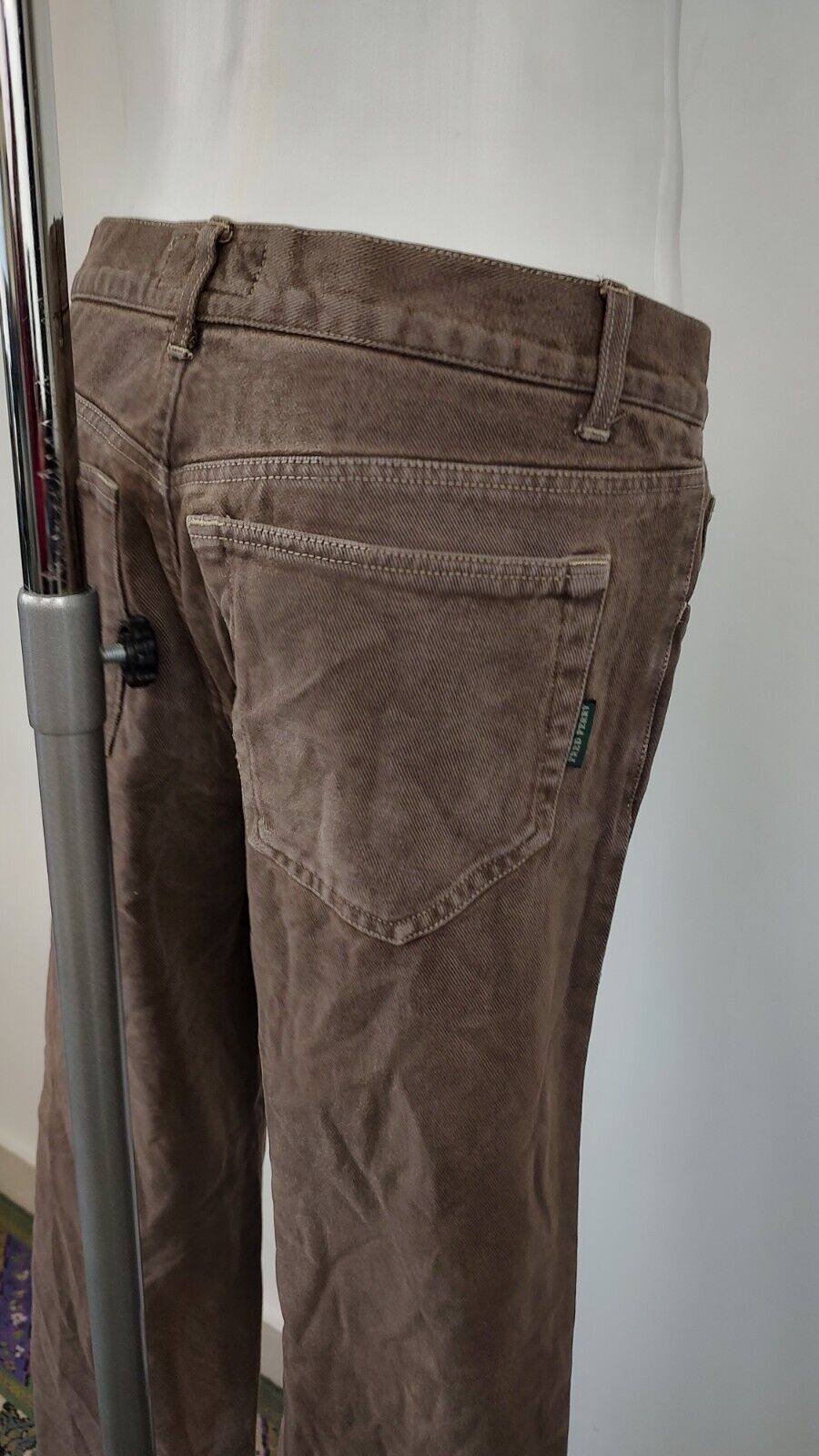 FRED PERRY PANTALONE CASUAL UOMO TG 48 MAN VINTAGE PANTS COTONE
