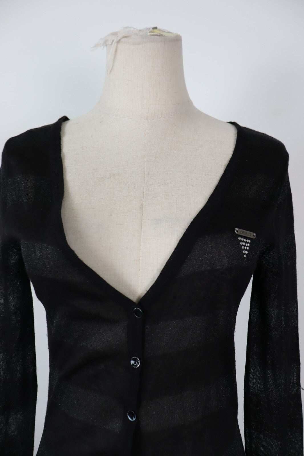 GUESS MAGLIONE CARDIGAN DONNA TG S WOMAN CASUAL SWEATER VINTAGE COTONE