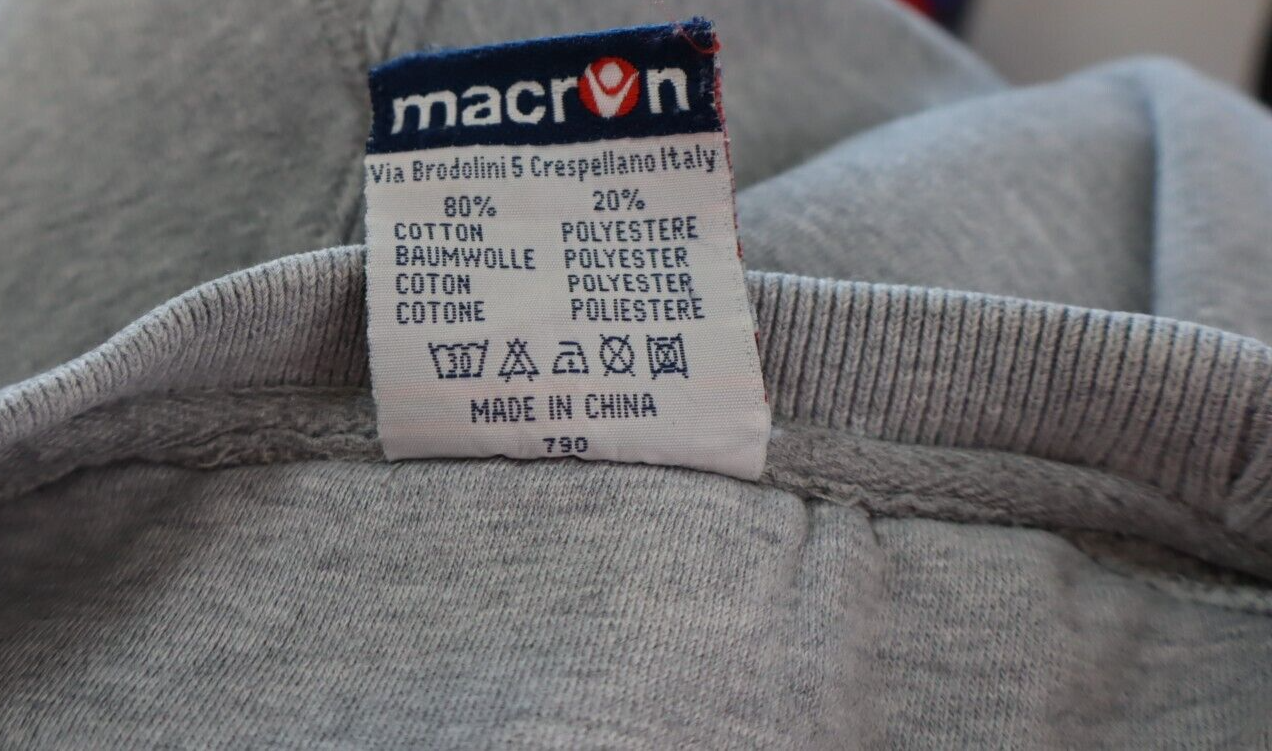 MACRON SCANDONE FELPA MAGLIA BASKET UOMO XL MAN SPORT  SWEATSHIRT COTONE