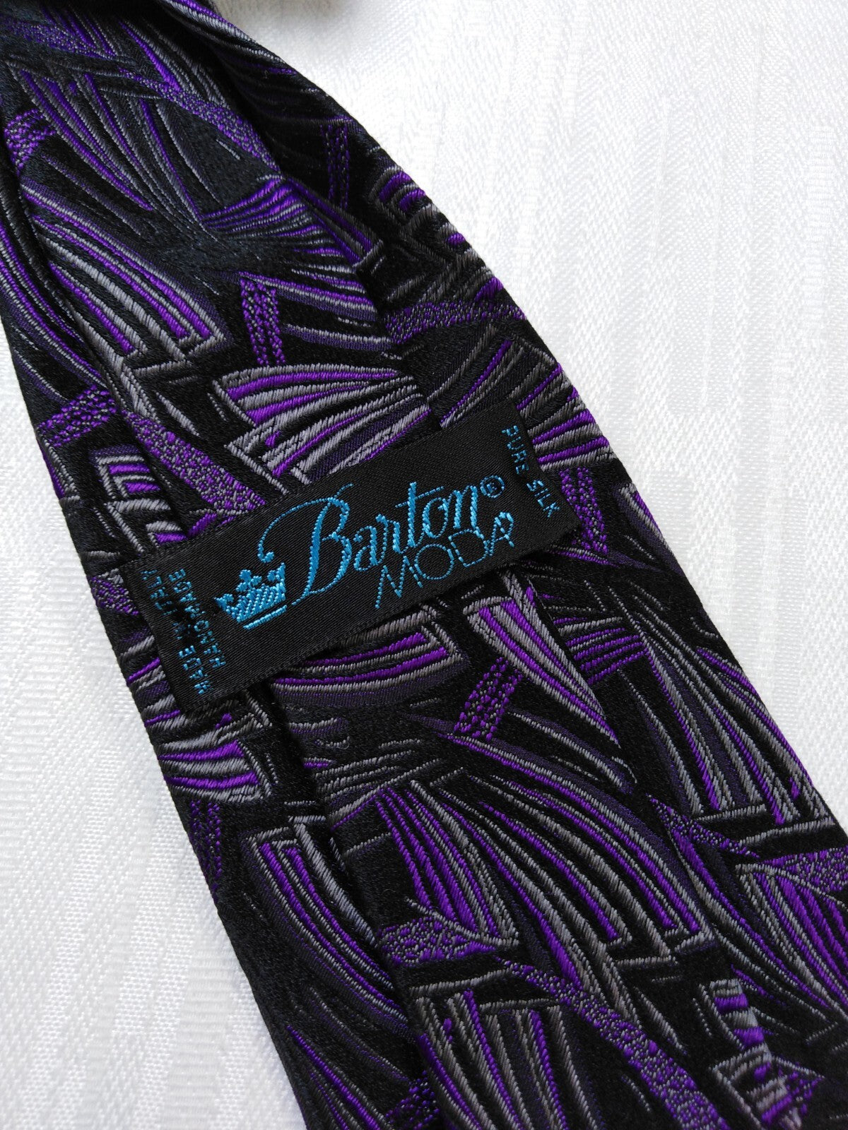 BARTON MODA 100% SETA SILK TIE CRAVATTA NECKTIE ITALY VINTAGE CLASSIC