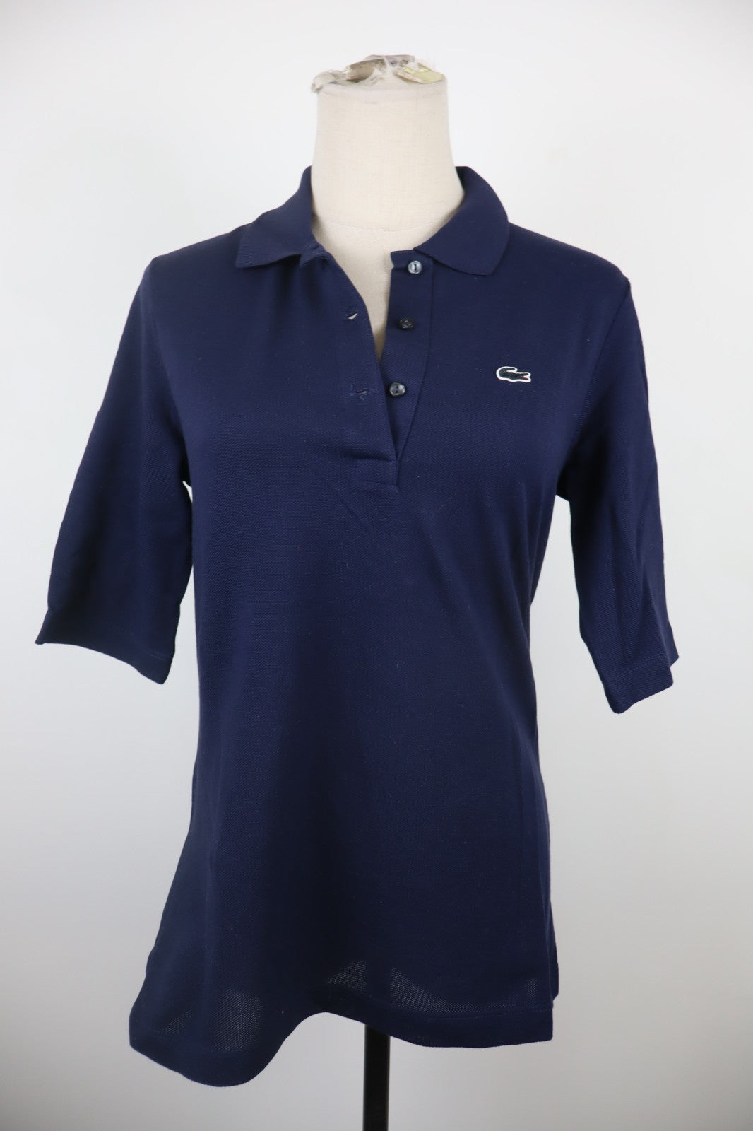 LACOSTE POLO MAGLIA DONNA COTONE 38 WOMAN COTTON SHIRT CASUAL VINTAGE MANICA 3/4