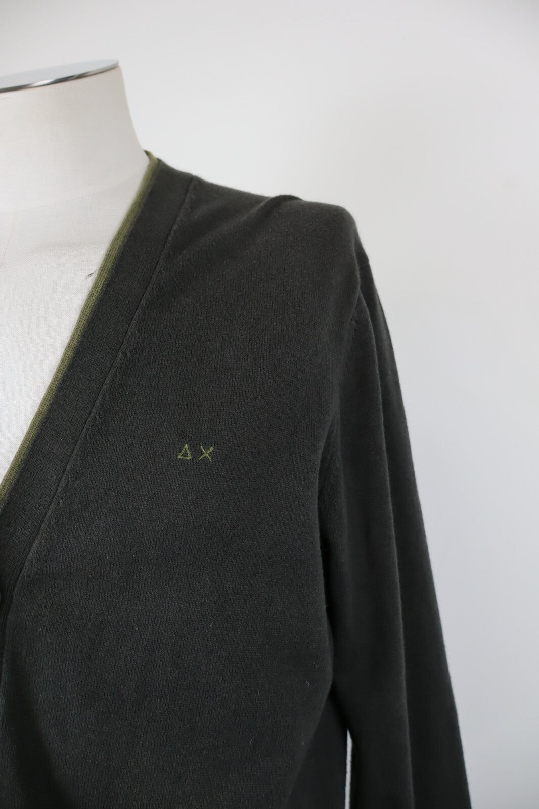 SUN68 CARDIGAN MAGLIONE UOMO Tg. L MAN SWEATER CASUAL VINTAGE COTONE CASHMERE
