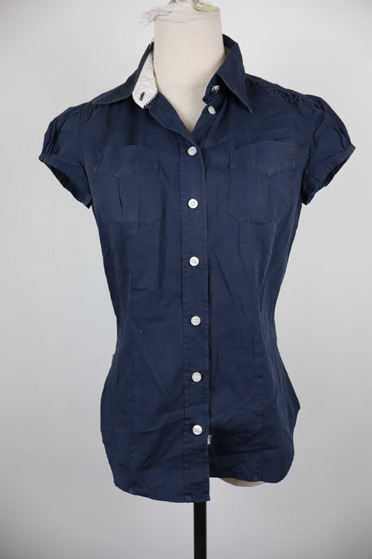 BLAUER CAMICIA DONNA TG. S WOMAN SHIRT CASUAL VINTAGE COTONE COTTON BOTTONI