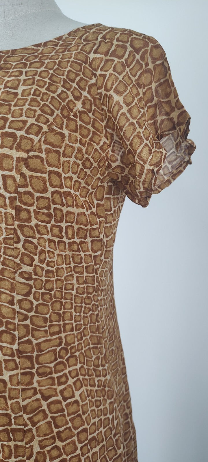 MARELLA VESTITO DONNA TG. 40 WOMAN CASUAL VINTAGE DRESS LINO