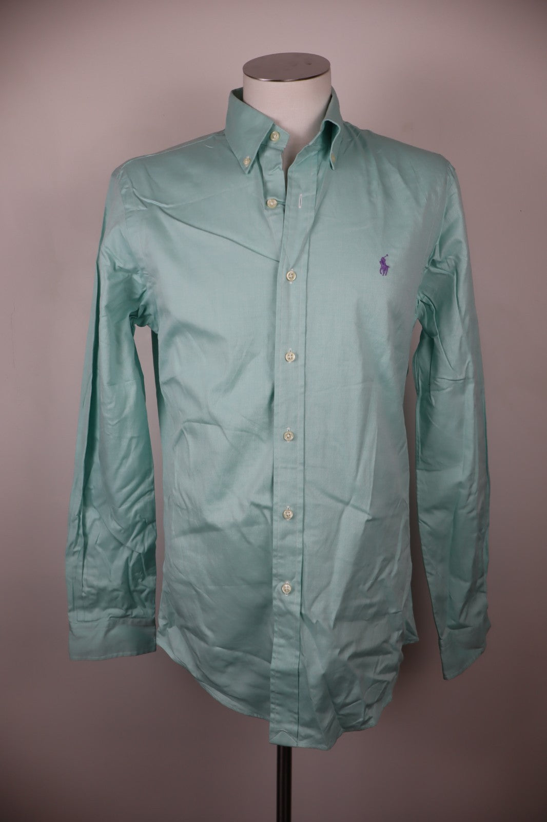 RALPH LAUREN CAMICIA UOMO M SLIM MAN CASUAL VINTAGE SHIRT COTONE MANICA LUNGA