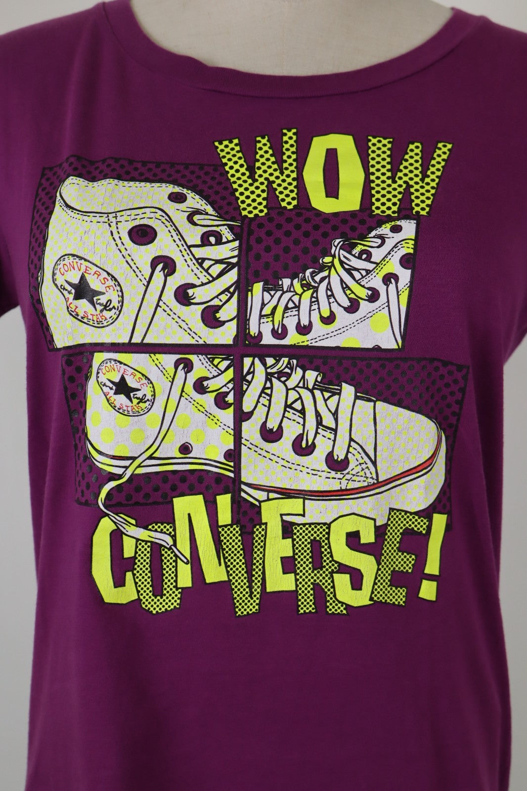 CONVERSE MAGLIA DONNA TG. L WOMAN CASUAL VINTAGE T-SHIRT TOP COTONE