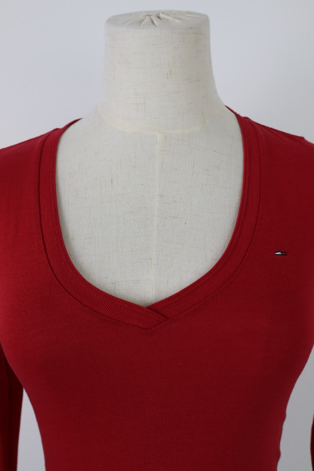 TOMMY HILFIGER MAGLIA DONNA COTONE TG. XS WOMAN SHIRT CASUAL VINTAGE