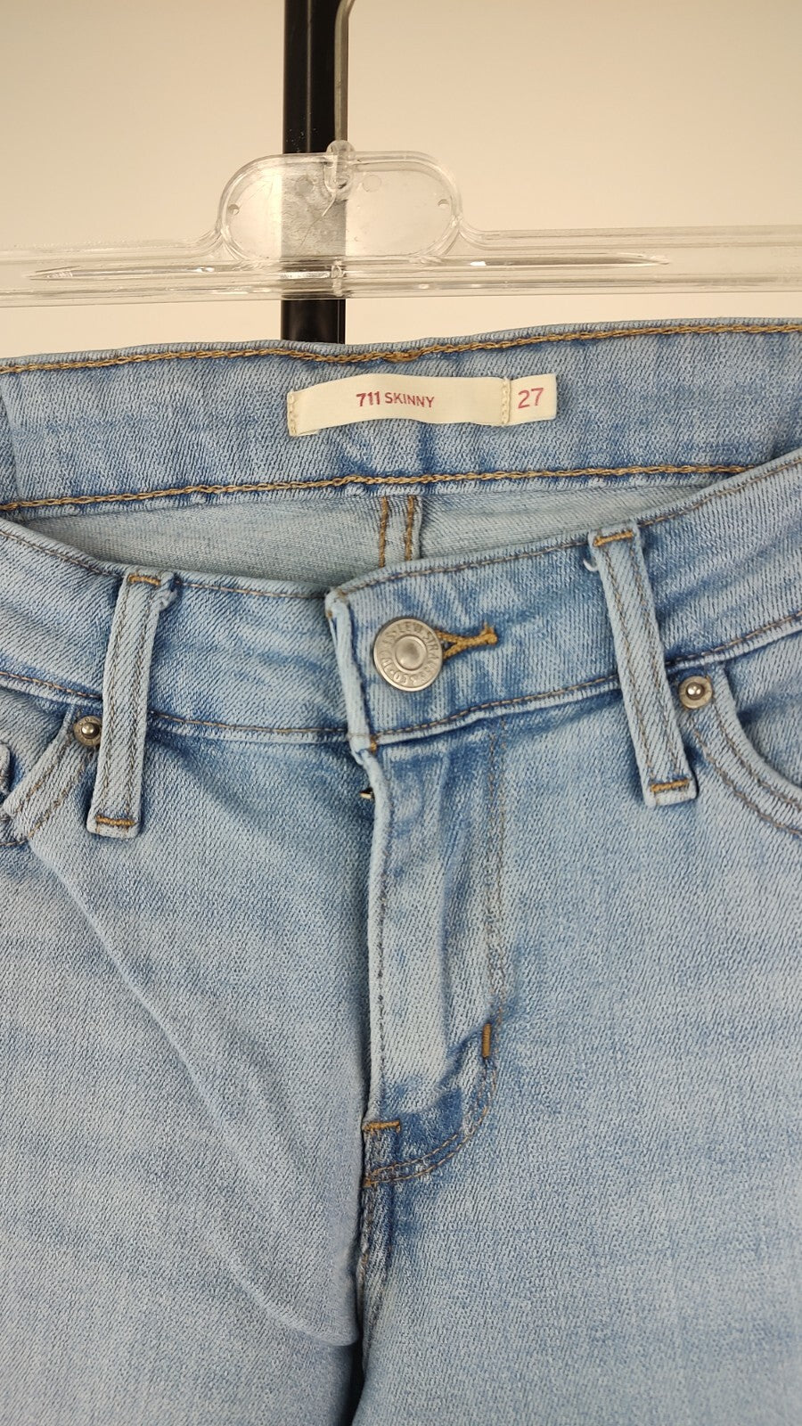 LEVI'S 711 PANTALONE DENIM JEANS DONNA TG W27 41 WOMAN VINTAGE PANTS