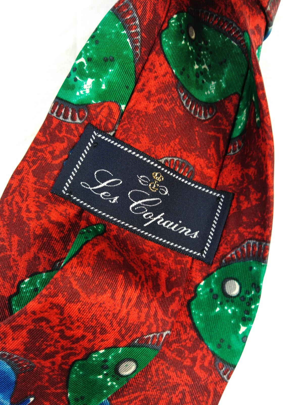 LES COPAINS 100%  SILK TIE SETA CRAVATTA NECKTIE MADE IN ITALY