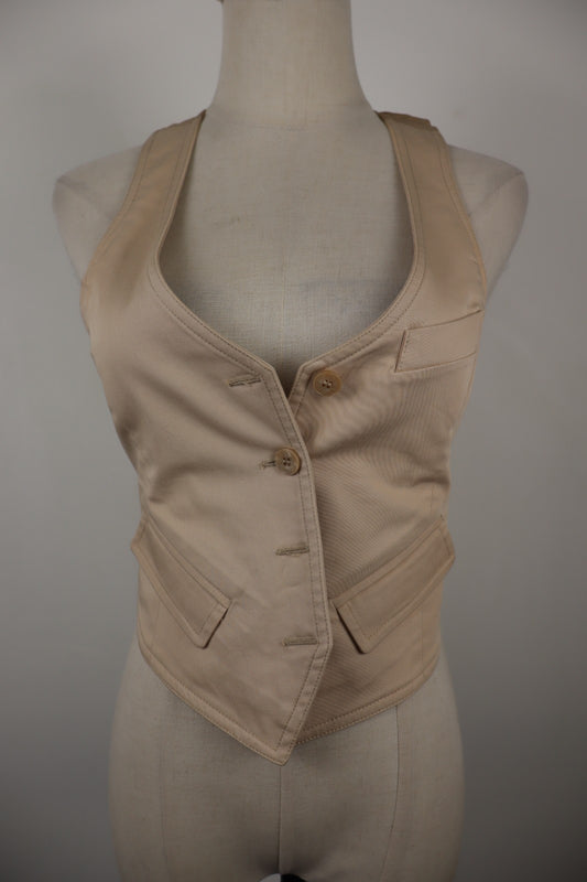 PATRIZIA PEPE SMANICATO GILET DONNA 40 WOMAN CASUAL VINTAGE JACKET SOTTOGIACCA