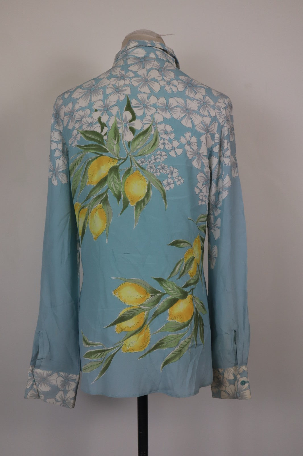 BLUMARINE CAMICIA MANICA LUNGA DONNA TG 42 WOMAN SHIRT CASUAL VINTAGE SETA