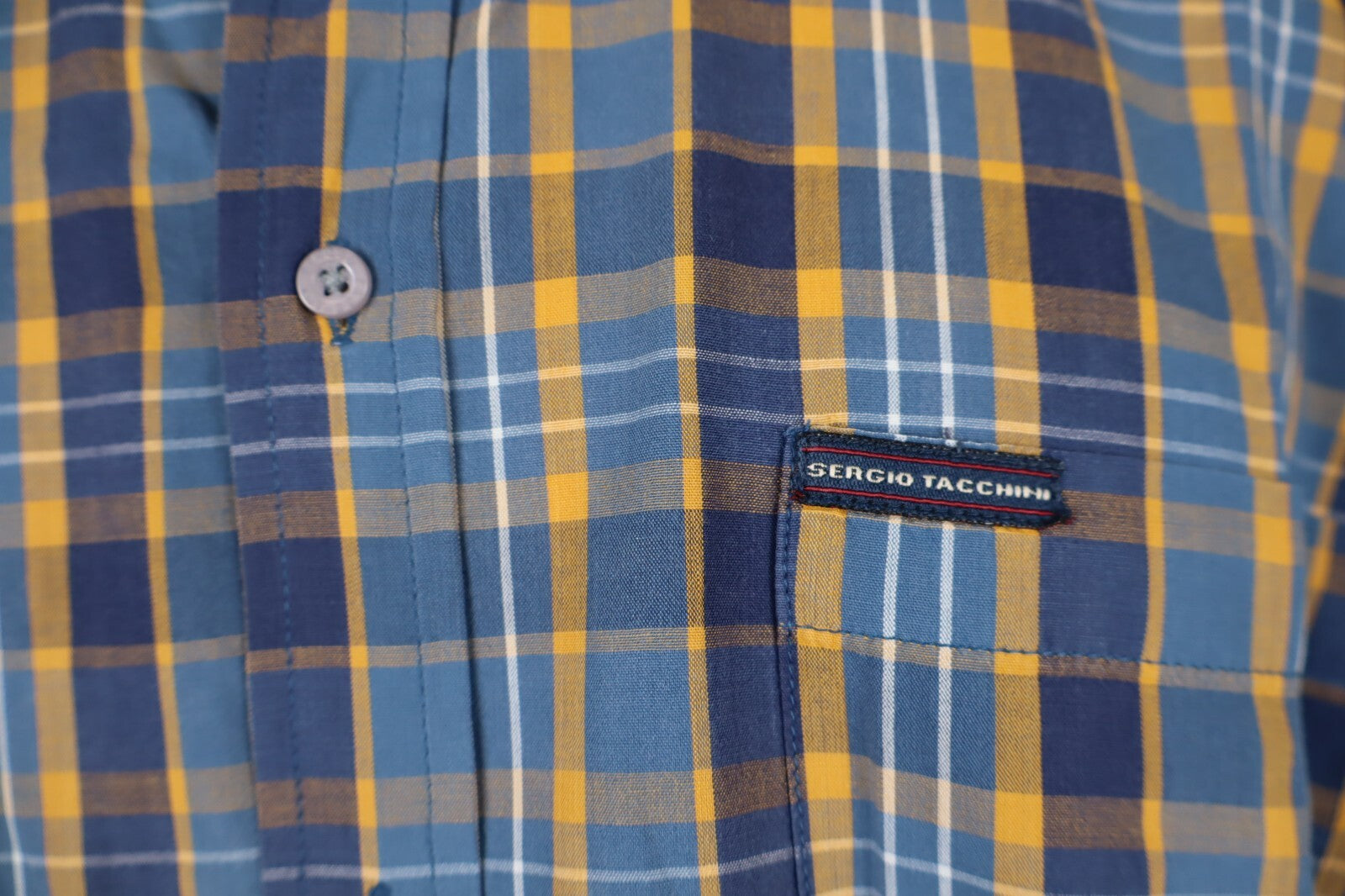 SERGIO TACCHINI CAMICIA UOMO TG. L MAN CASUAL VINTAGE SHIRT COTONE