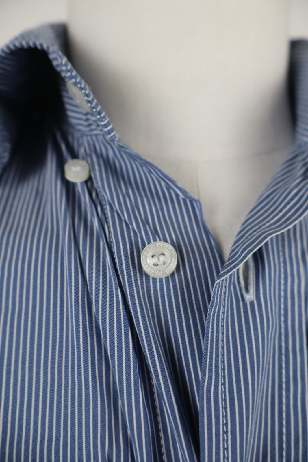 FRED PERRY CAMICIA UOMO TG S MAN CASUAL VINTAGE SHIRT COTONE COTTON LOGO RIGHE