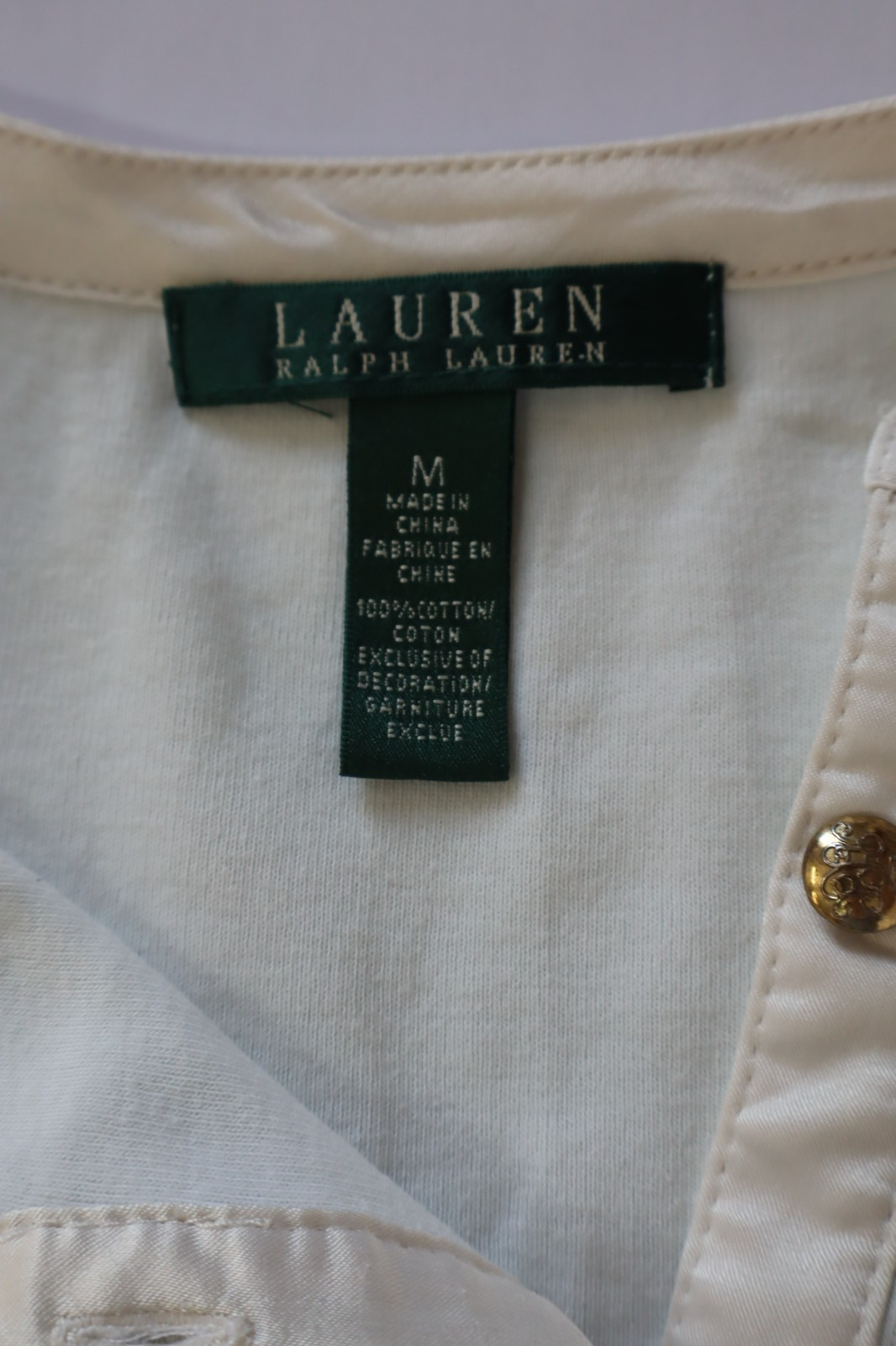 LAUREN RALPH LAUREN  MAGLIA DONNA TG. M WOMAN CASUAL VINTAGE T-SHIRT
