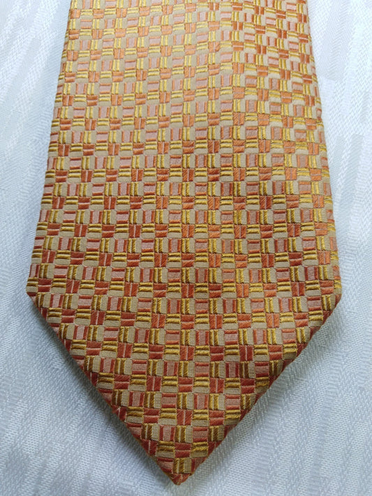 LES COPAINS 100% SILK TIE SETA CRAVATTA NECKTIE MADE IN ITALY CLASSIC