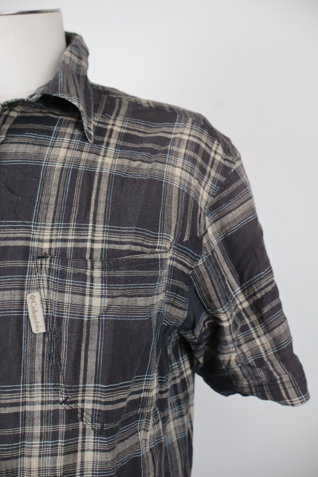 COLUMBIA CAMICIA UOMO COTONE TG. L MAN CASUAL VINTAGE COTTON SHIRT