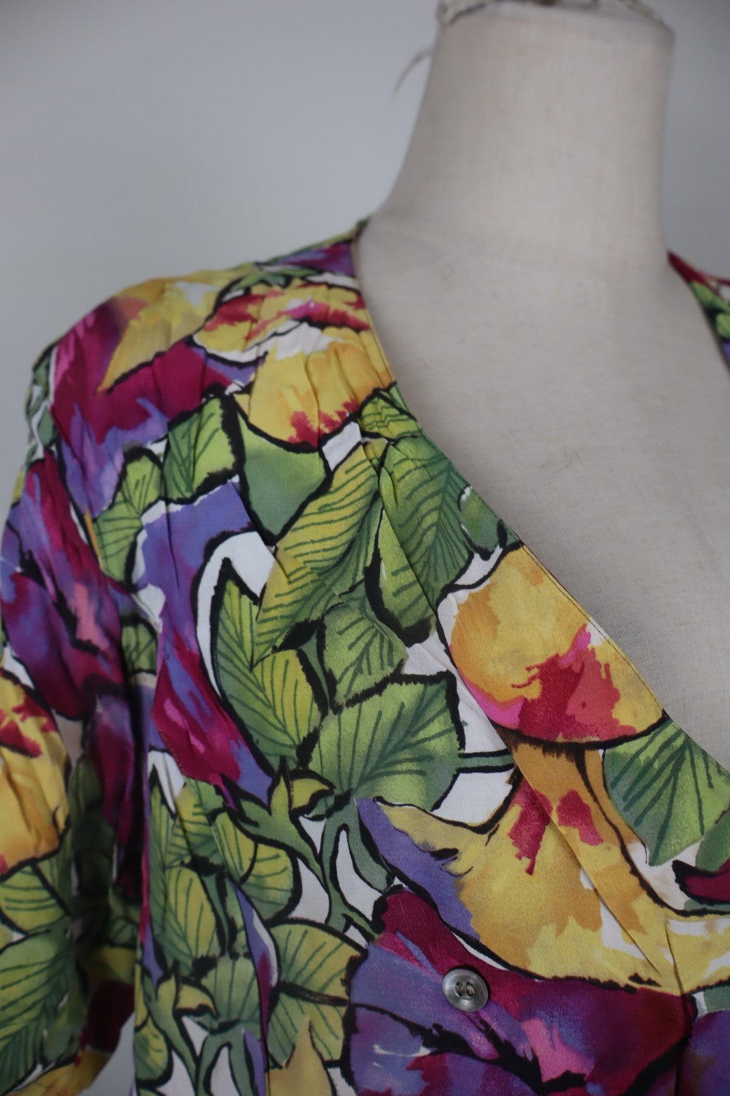 MARINA RINALDI CAMICIA BLUSA DONNA TG. 19 WOMAN SHIRT CASUAL VINTAGE VISCOSA