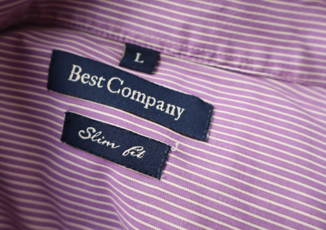 BEST COMPANY CAMICIA UOMO COTONE TG L SLIM MAN CASUAL VINTAGE SHIRT COTTON RIGHE