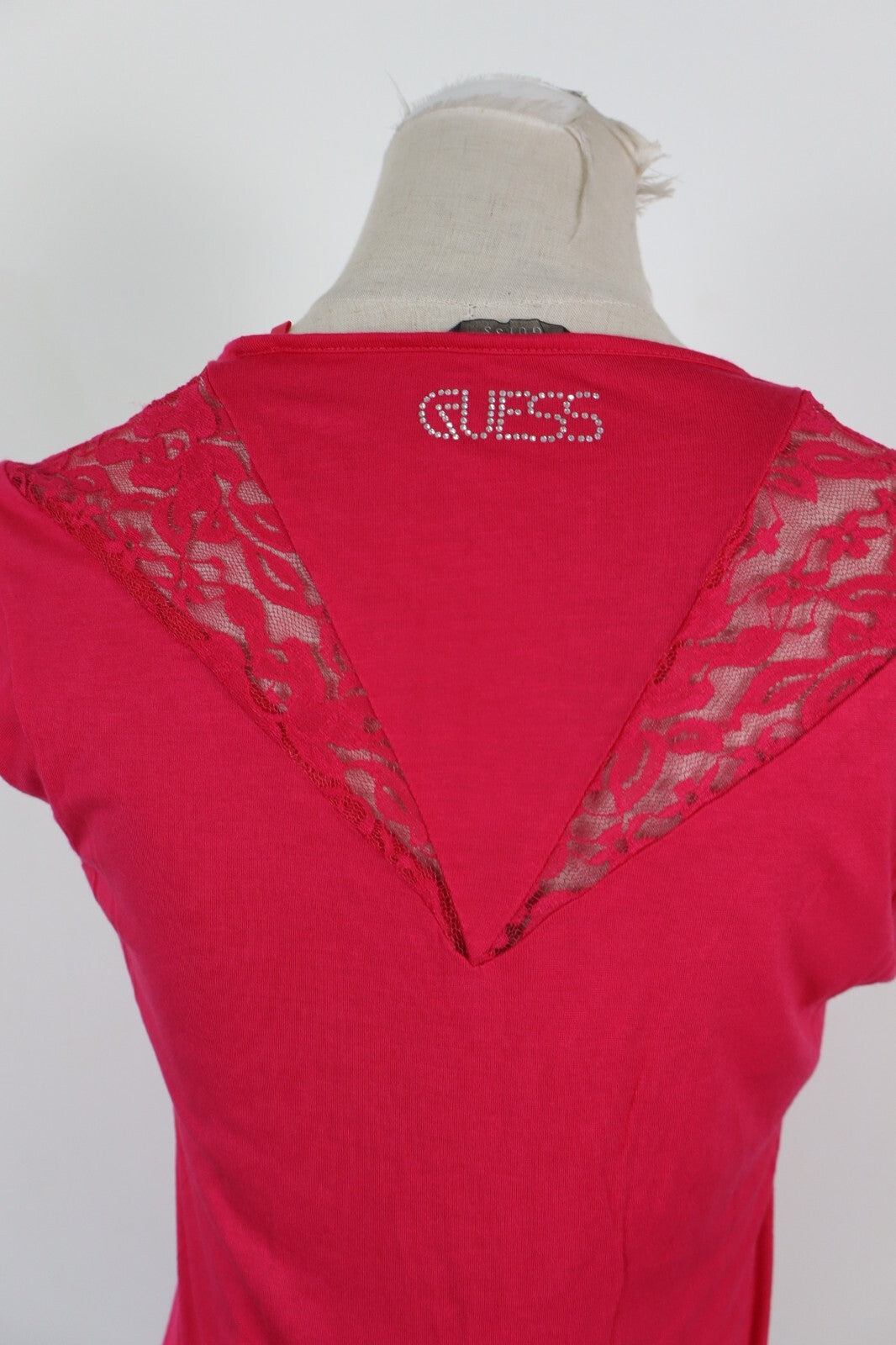 GUESS MAGLIA DONNA TG. M WOMAN CASUAL VINTAGE T-SHIRT TOP COTONE