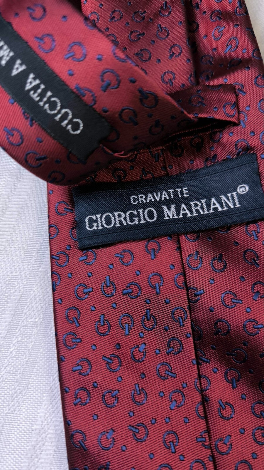 GIORGIO MARIANI 100% SILK TIE SETA CRAVATTA UOMO NECKTIE MADE ITALY SELF TIPPED