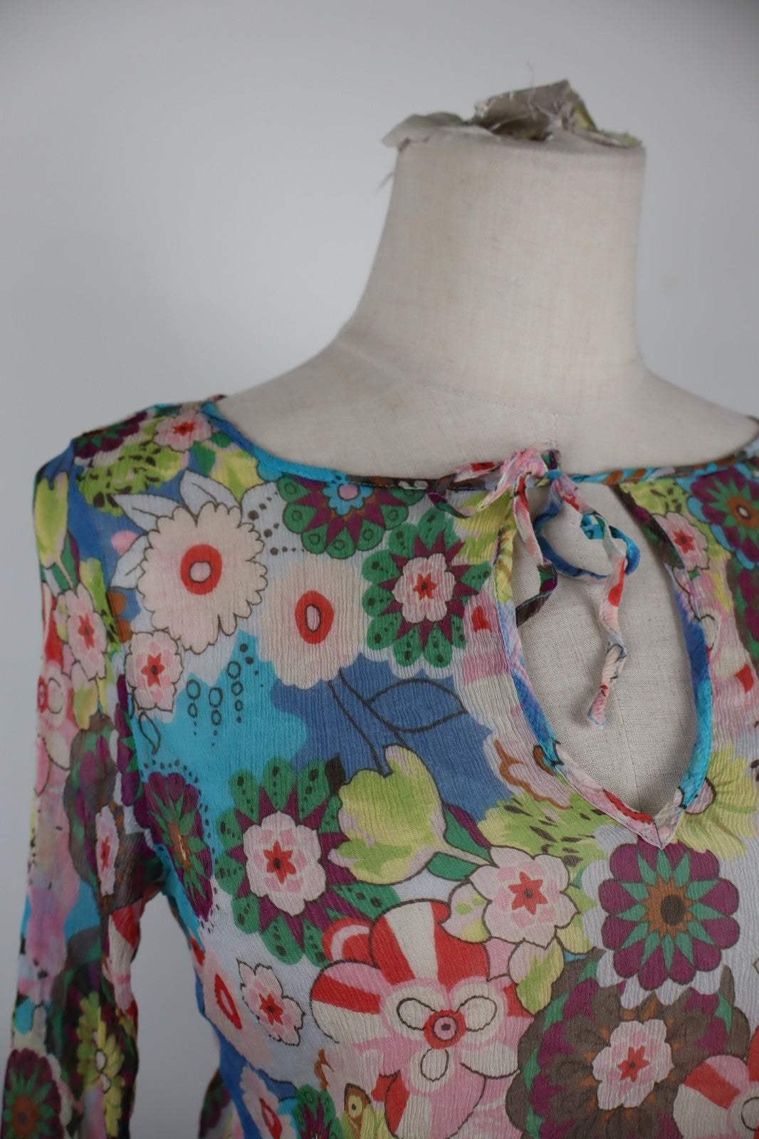 MARELLA SPORT MAGLIA MANICHE LUNGHE DONNA 42 WOMAN CASUAL VINTAGE T-SHIRT SETA