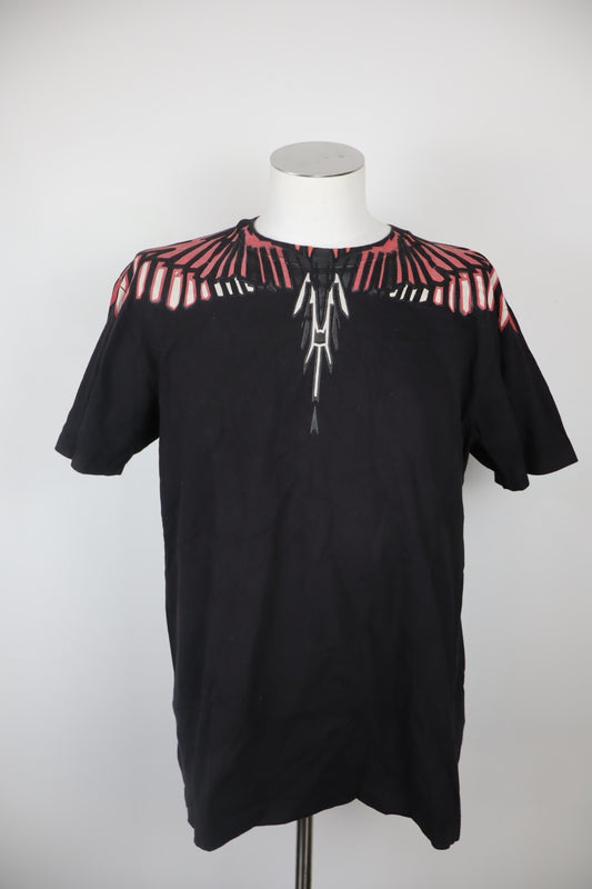 MARCELO BURLON MAGLIA UOMO TG XL MAN T-SHIRT CASUAL VINTAGE COTONE LOGO NERO
