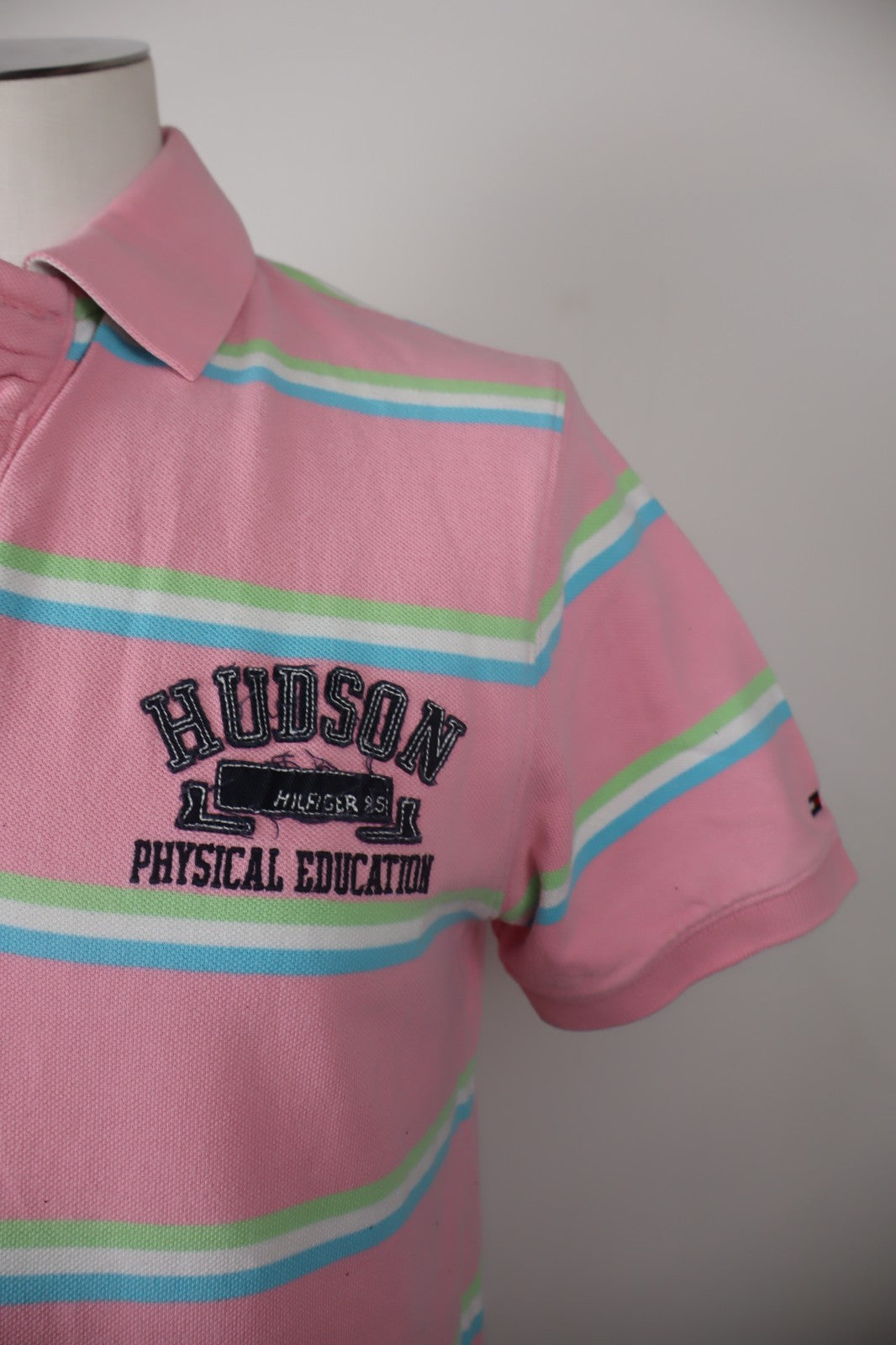 TOMMY HILFIGER MAGLIA POLO UOMO L MAN T-SHIRT CASUAL VINTAGE COTONE COTTON LOGO