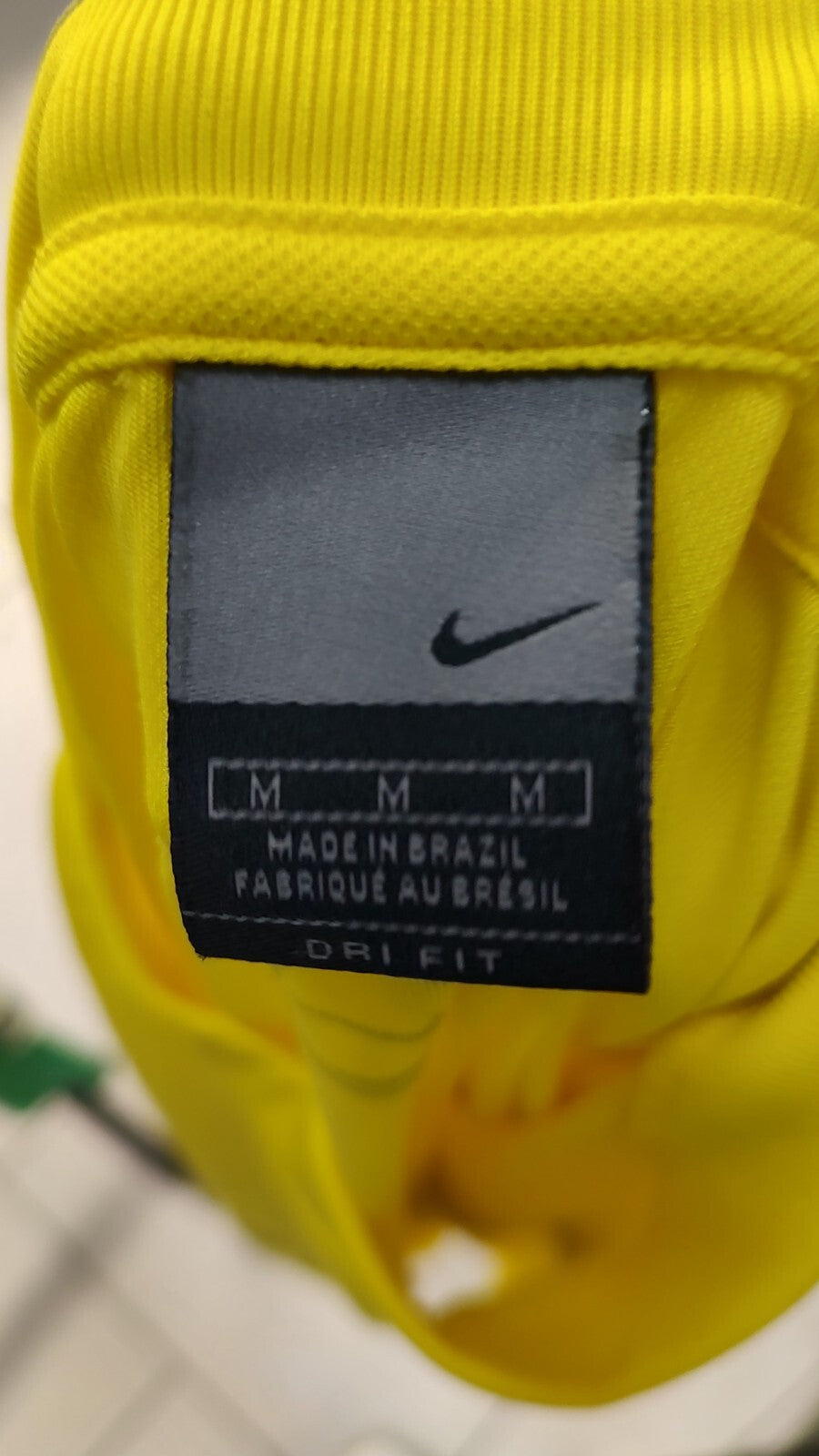 NIKE BRASILE MAGLIA CALCIO UOMO Tg M SOCCER JERSEY TRIKOT VINTAGE