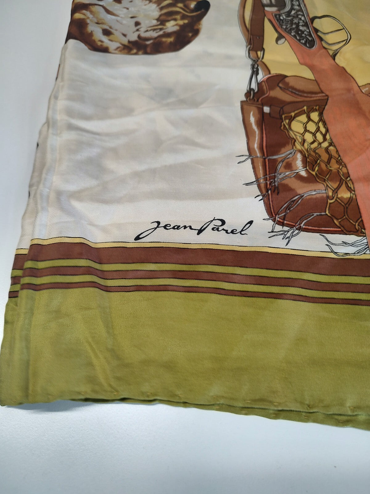 JEAN PAREL FOULARD 100% SILK SETA SCARVES SCARF SQUARE MADE ITALY