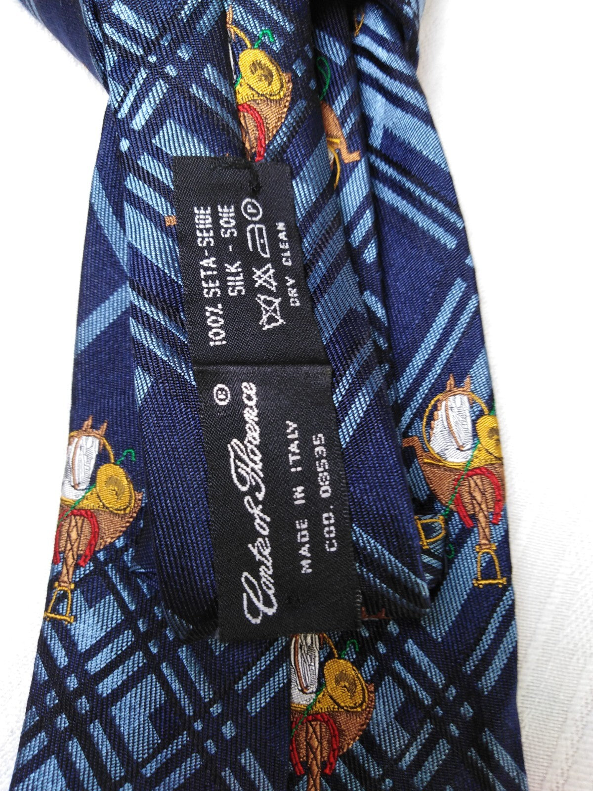 CONTE OF FLORENCE 100%  SILK TIE SETA CRAVATTA NECKTIE MADE IN ITALY